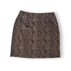 Briggs Vintage Leopard Print High Waist Pencil Mini Skirt Retro Animal Print